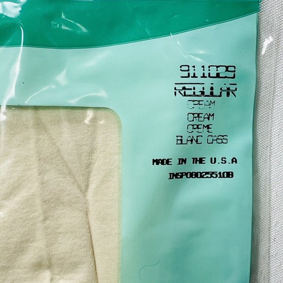 Silkies Cream Microfiber Trouser Socks 2 Pair Pack 2006 Regular Made USA 911029 - Picture 6 of 8